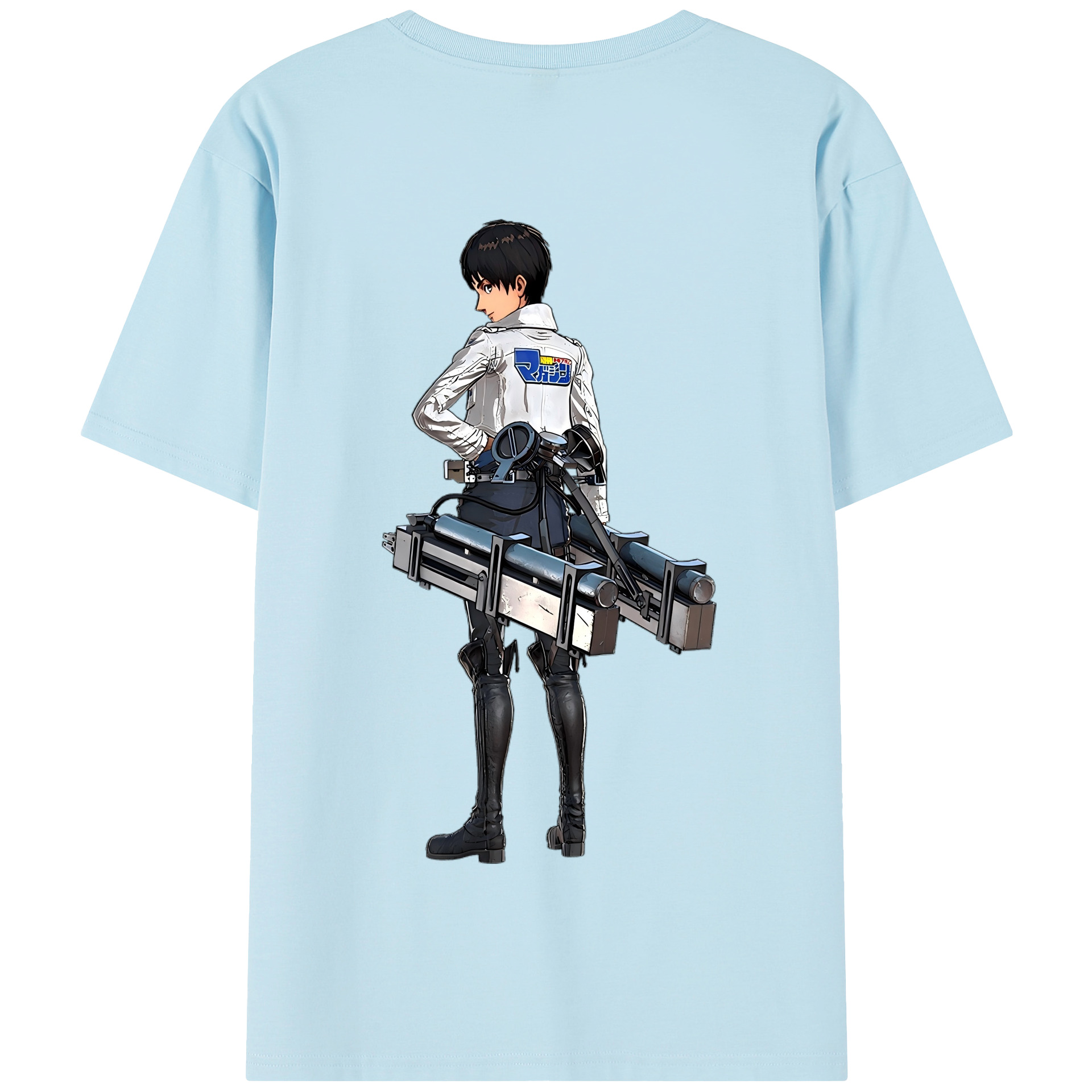 （画像用） 進撃の巨人 エレン･イェーガー Attack on Titan Eren Jäger 綿100％半袖Tシャツ（背面プリント）